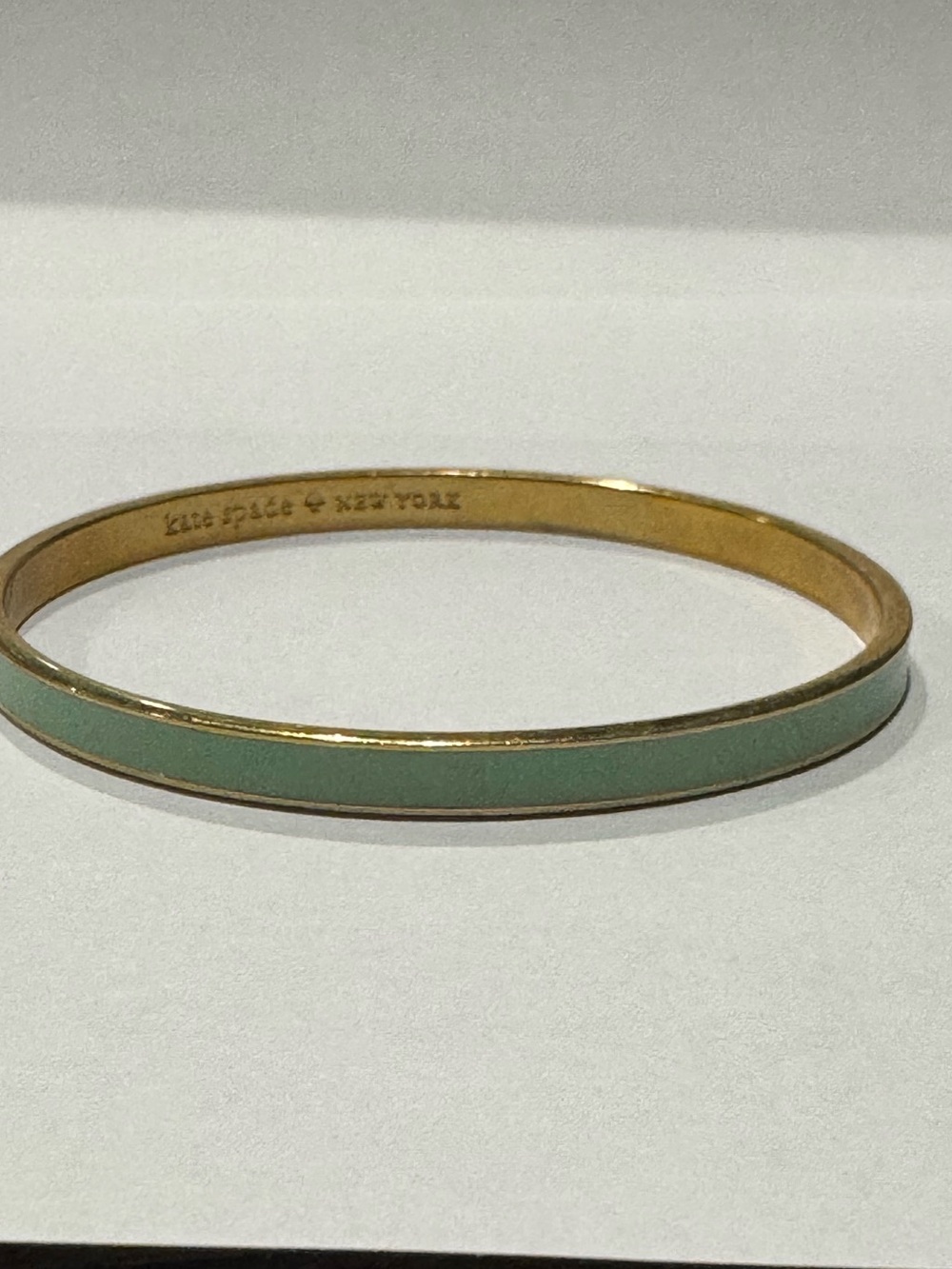 kate spade Gold and Mint Green Enamel Bangle Bracelet